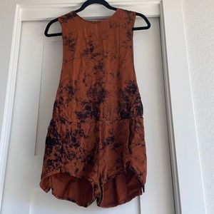 Hurley acid wash Romper with pockets